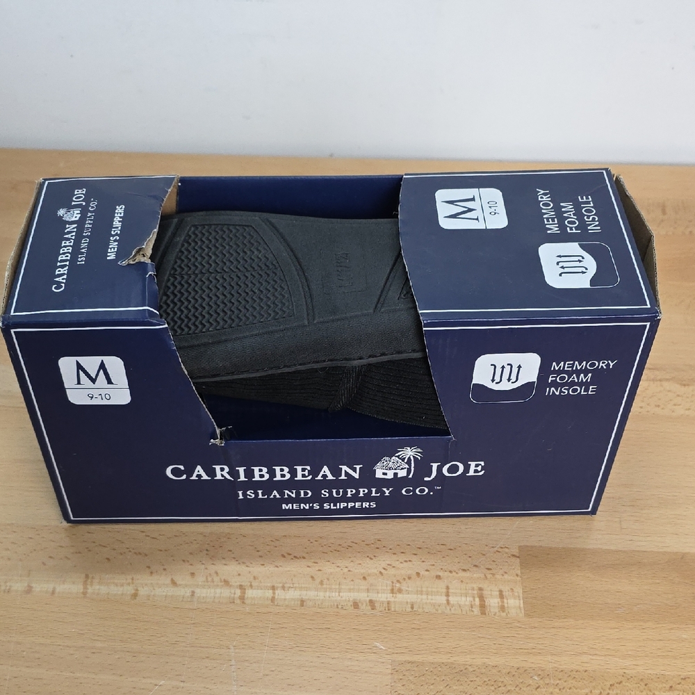 Caribbean Joe Men's Dark Slippers Two Left